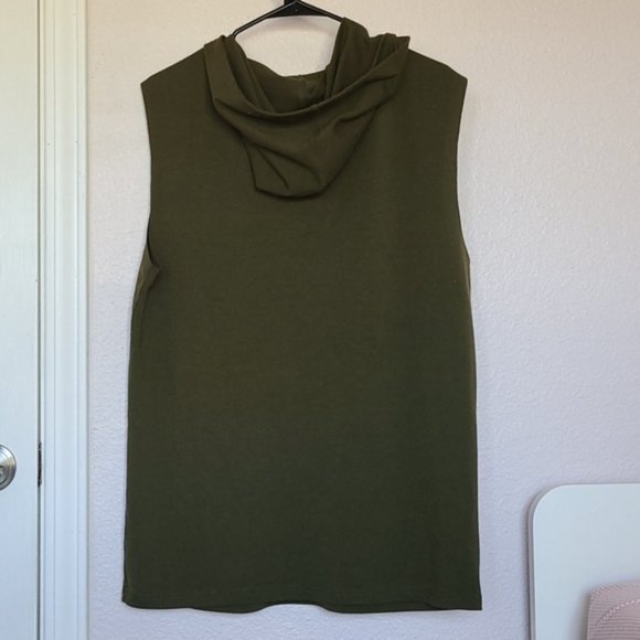 Tank Top Sleeveless Gym Hoodie Workout Hoodie - Picture 5 of 7